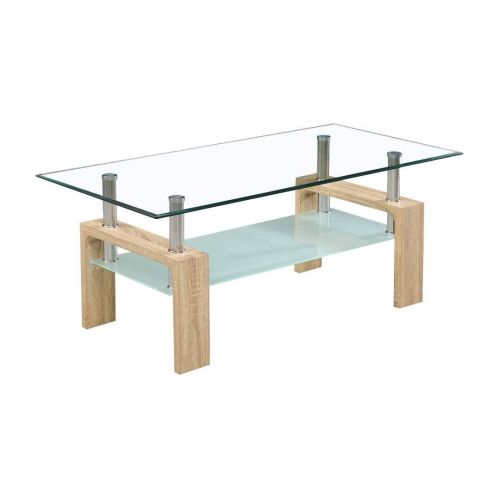 Mesa de Centro SAMA con Patas de Madera color Cambrian