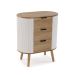 Comodín LEIAH de 3 Cajones de Madera MDF Natural-Blanco 19880050
