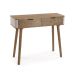 Consola LEIAH 90 cm de 2 Cajones de Madera MDF Natural-Blanco 19880048