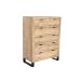 Cómoda Estructura de Madera de Mango Marrón con 6 Cajones MB-219433