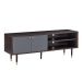 <p>Mueble para TV con 2 puertas y 2 huecos NOGAL GRIS modelo NERÓN</p>