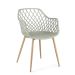 Silla de Comedor OPTIK Patas Efecto Madera y Asiento PP Verde 0733416