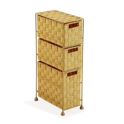 Mueble de Baño Mostaza de Tela y 3 Cajones