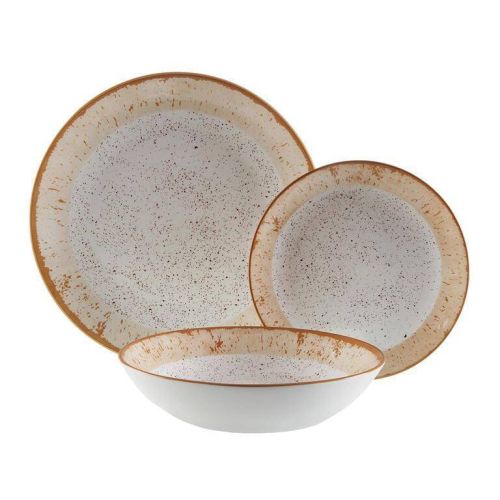 Vajilla de Porcelana PROVENCE de 18 Piezas con Diseño Acabado tierra 22450049
