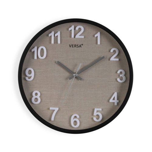 Reloj Redondo de Pared 30 cm VESTA Marrón/Negro 19520174