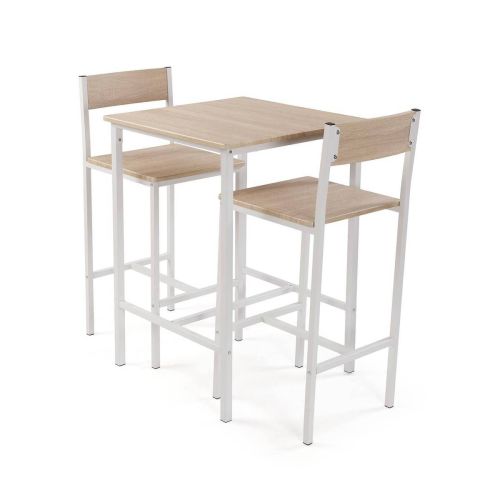 Juego de Mesa con 2 Taburetes en Madera y Metal 20880137
