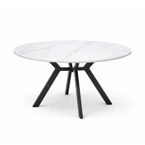 Mesa de Jardín BARCELONA Redonda Cerámica Antracita 110 cm