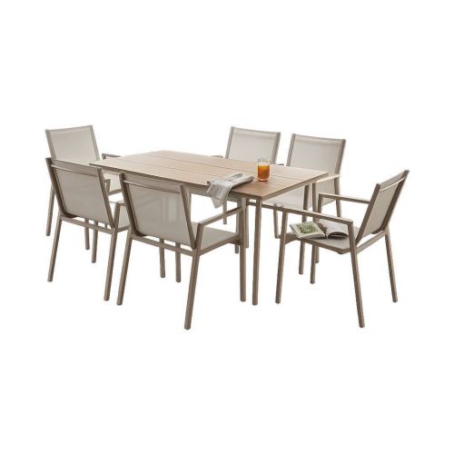 Comedor de Jardín CARLINA con 6 Sillas y Mesa