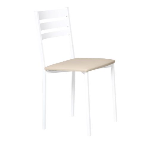 Silla de Cocina Metálica 787/BL de color Blanco
