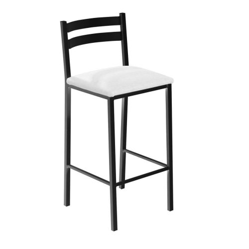 Taburete Alto JACINTO con Asiento Tapizado Metálico 73 cm