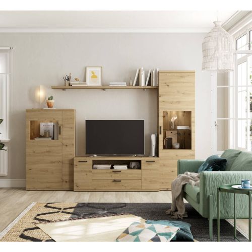 Composición de Salón KRONOS 702 Artisan con Tiradores Negros