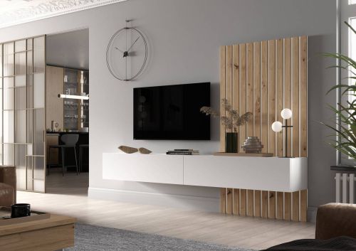Conjunto de Salón Modular BLOCK.2 en color Blanco-Artisan 411