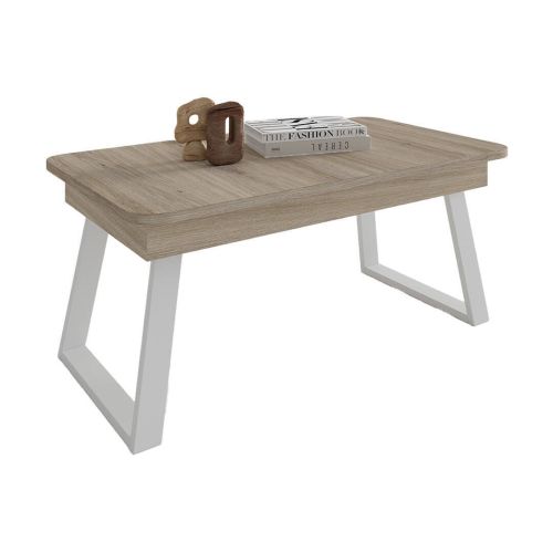 Mesa de Centro Elevable Rectangular con Patas Metálicas Trapecio M833