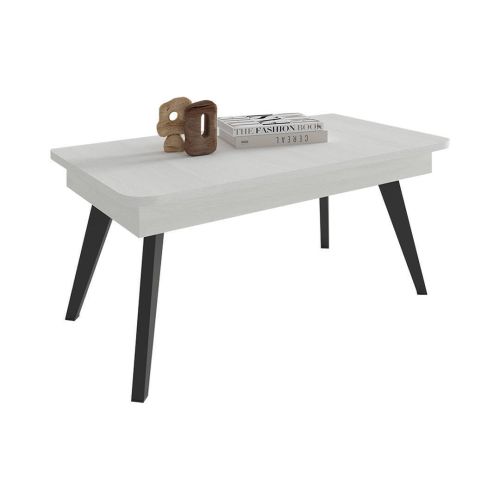 Mesa de Centro Elevable Rectangular con Patas Metálicas Inclinadas M834