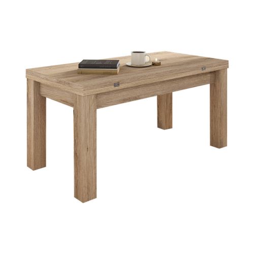 Mesa de Centro Elevable Rectangular con Patas de Madera M906