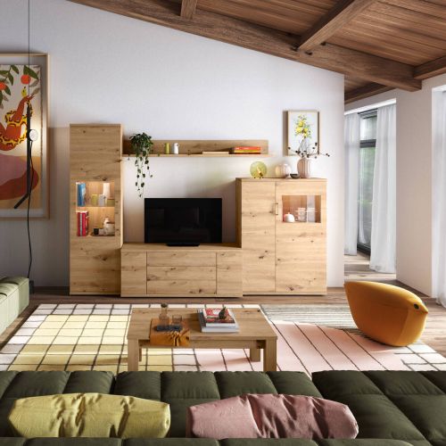 Mueble de Salón KRONOS.5 Modular 300 cm en acabado Artisan N 618