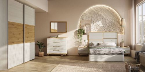 Conjunto de Dormitorio KRONOS 5 Polar y Artisan N 801