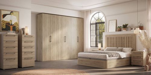 Conjunto de Dormitorio KRONOS 5 Acabado Roble Natural N 808