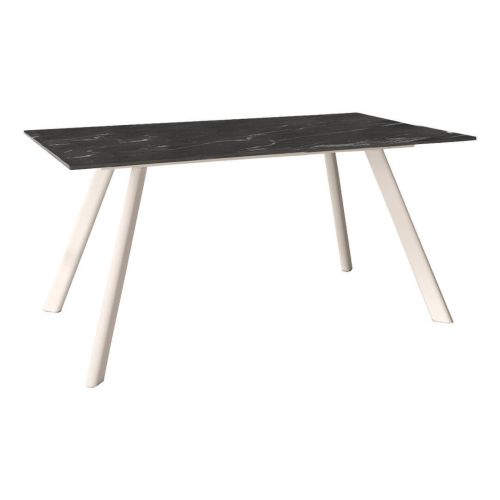 Mesa de Comedor 160 cm OMAN Marfil con Tablero Porcelánico