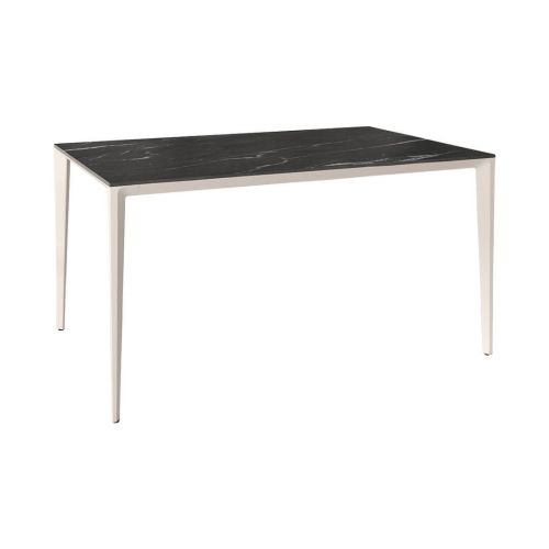 Mesa de Comedor Fija 140x90 Estructura Metálica Marfil Cortés