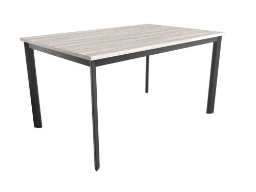 Mesa de comedor fija Estructura de Metal Negro y Superficie de Melamina de 90X90 cm GARDA