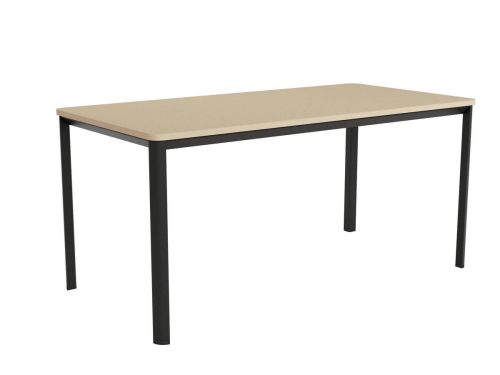 Mesa de comedor fija ONEA de Melamina Estructura Metálica Negra 120 cm