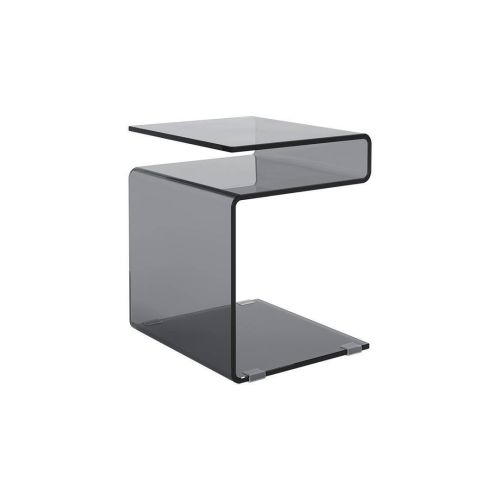 Mesa Auxiliar ZETA de Cristal 12 mm con Revistero