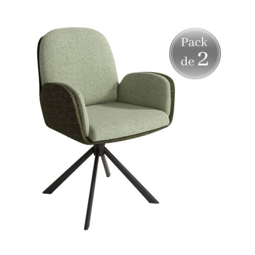 Pack de Sillas NATAL Giratoria 360º Tapizada Bicolor