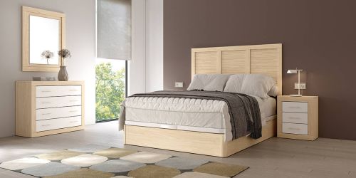 Juego Dormitorio de melamina JORDAN EVO Alpin y Soul Blanco Nº 37