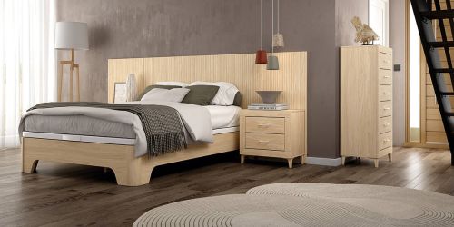 Conjunto de Dormitorio de Melamina JORDAN EVO en Alpin Nº 41