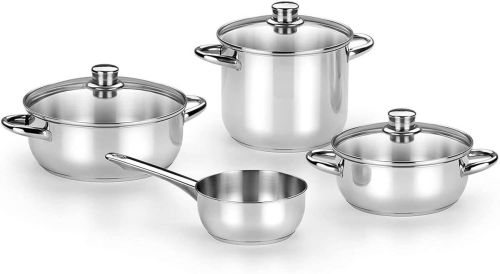 Juego de cocina más tapa de cristal con 4 piezas MONIX M450002