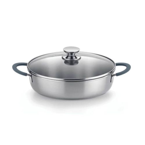 Rustidera Inoxidable 26 cm BRA Master con Asas de Silicona A450556