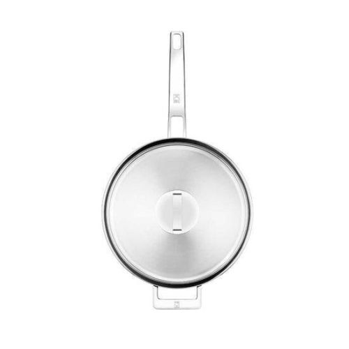 Guisera 28 cm de Acero Inoxidable CON Tapa de Vidrio sin Antiadherente Signature BRA A770628