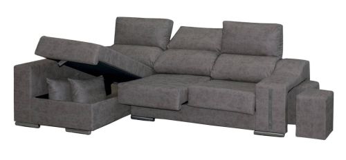 Chaislongue Deslizante con Arcón y Puff Izquierda RIO