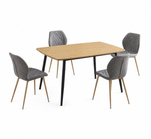 Conjunto de Comedor HUDSON SELMA Mesa y 4 Sillas