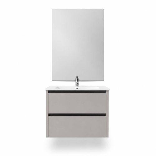 Conjunto de Baño FAMILY TECH con 2 Cajones Gris Dove 60 cm