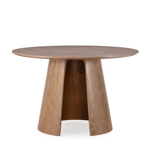 Mesa de Comedor Redonda ZURI en Chapa de Roble