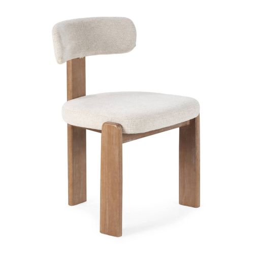 Silla de Comedor NADIA Tapizada con Patas de Madera 19482