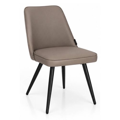Silla de Comedor BIZNAGA Tapizada con Patas de Acero Negro