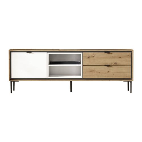 Mueble de TV 180 cm modelo K2 en Acabado Blanco y Amazona