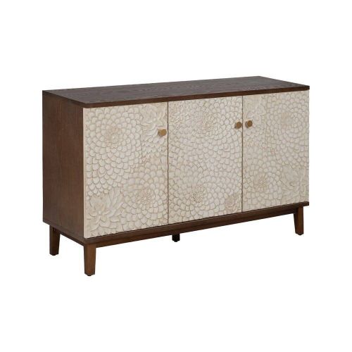 Aparador de Madera de Pino MANACOR 3 Puertas Talladas 613898