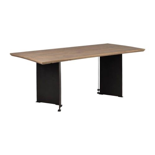 Mesa de Comedor de Madera Maciza e Hierro 190 cm 612853