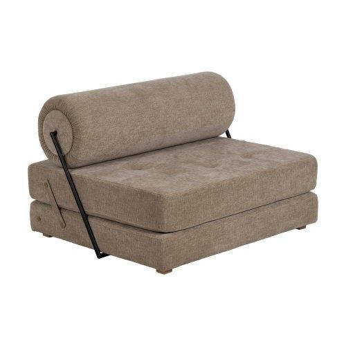 Sillón Cama Desplegable Tapizado Beige 613617
