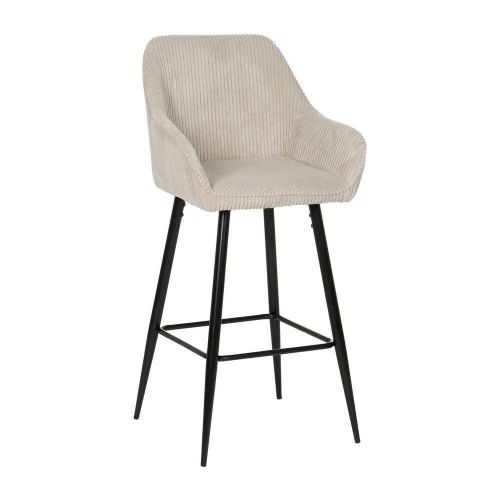 Taburete Bar CONTRACT Beige/Negro de Poliéster Pana/Hierro 612590