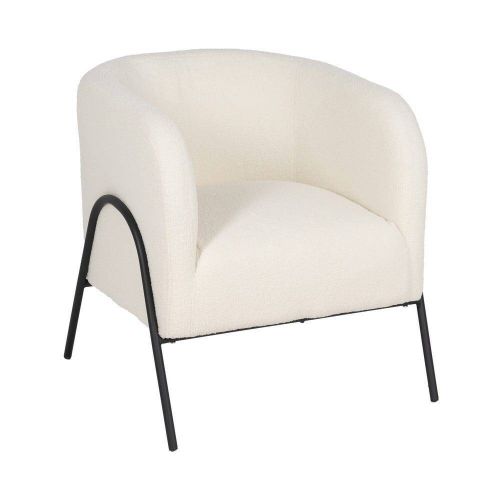 Sillón Tapizado en Poliéster de 68 cm Blanco 614513