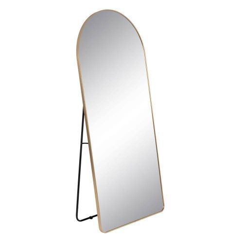 Espejo Decorativo Dorado con Soporte Metálico 180 x 80 cm 608828