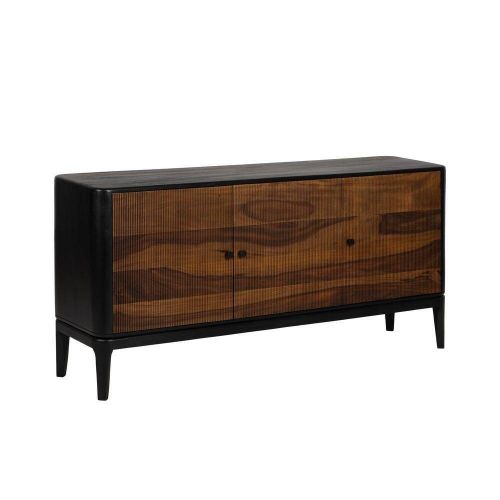 Aparador Marrón-Negro en Madera de Mango y Sheesham 612966