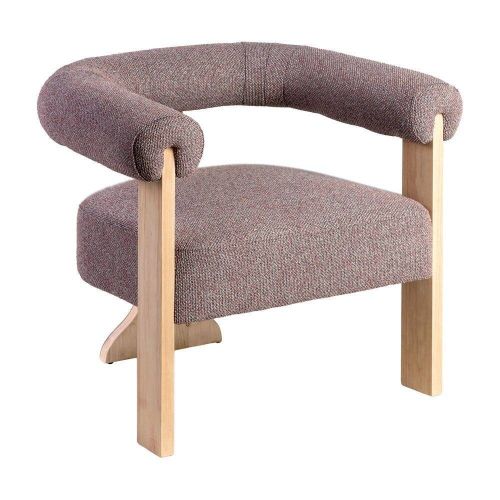 Sillón de Salón Tapizado Jaspeado Gris Rosa 615252