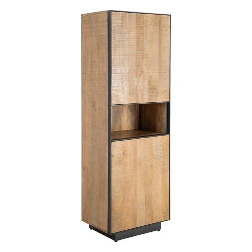 Mueble Auxiliar de Madera de Mango Natural con Hierro 615822