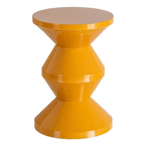 Mesa Auxiliar Mostaza de Metal Diseño Moderno Compacto 615663